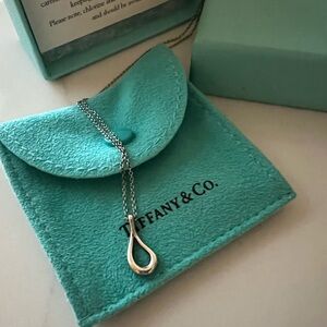 Tiffany and Co Open Teardrop Pendant Necklace